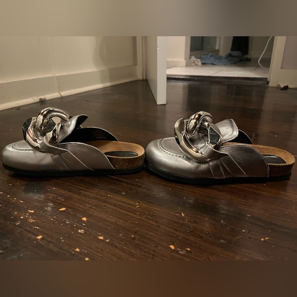 JW ANDERSON Silver Chain Mules - Picture 9 of 13